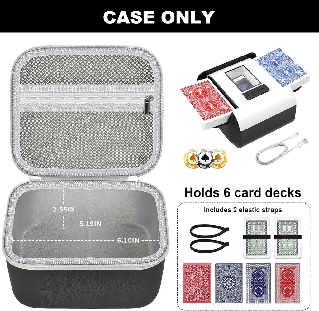 Hard EVA Card Shuffler Case – 1-2 Deck Organizer & Travel Bag Card Shuffler Case Babs