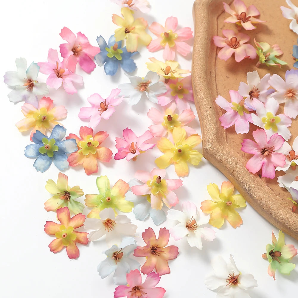 50/100Pcs Silk Artificial Flower Heads – Wedding & Home Decor Artificial Flower Heads Babs