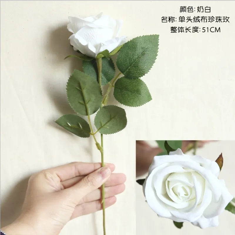 Artificial Silk Rose Bouquet – Wedding & Home Décor Flowers Artificial Flower Bouquet Babs color 4 4pcs