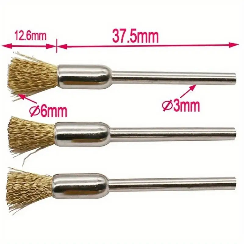 9PCS Brass Wire Brush Set – Grinding, Deburring & Polishing Wire Brush Set Babs