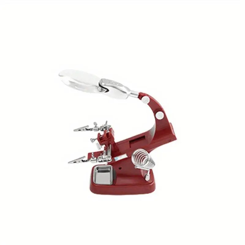 360° Rotating Repair Tool Table with Metal Magnifying Glass Rotating Repair Table Babs