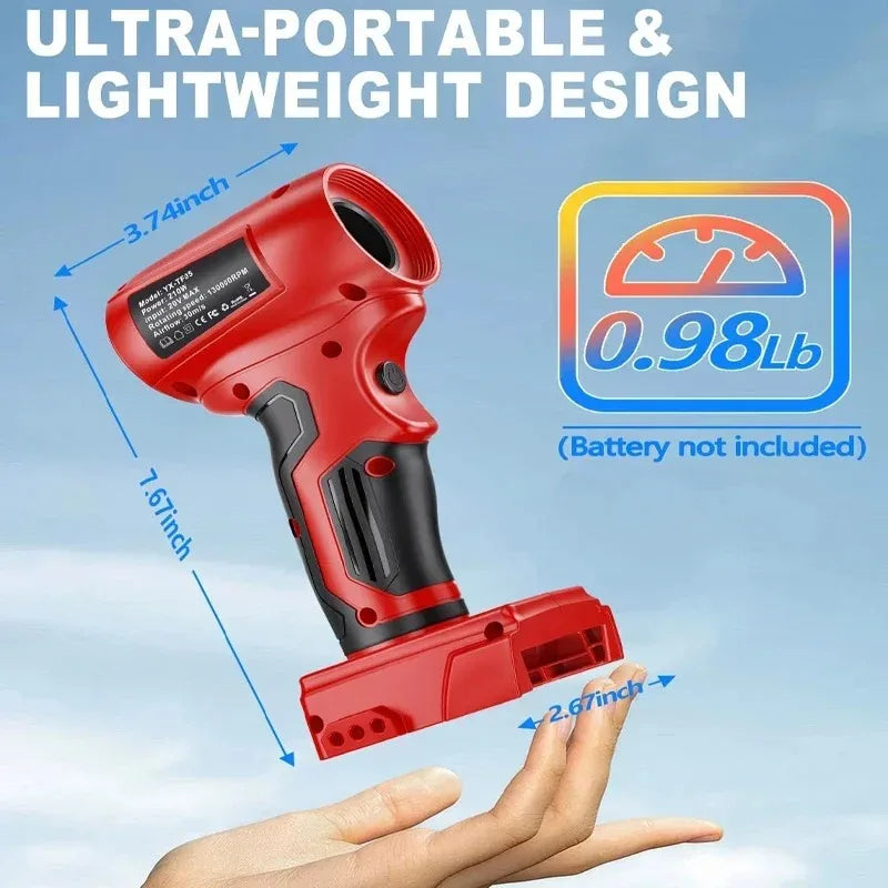 MWQ-TF05 Cordless Air Duster for Milwaukee 18V Battery | 130K RPM Cordless Air Duster Babs