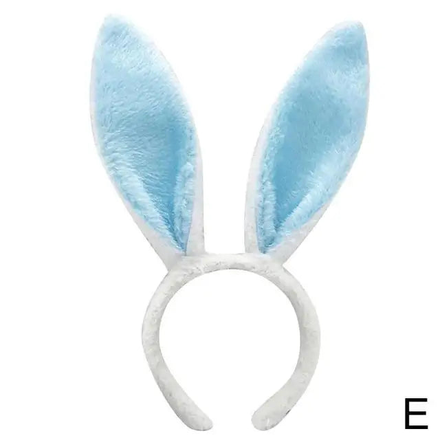 Easter Bunny Ear Headband – Plush Fur Rabbit Cosplay Hairband Costume Headband Babs Light Yellow As pictures show