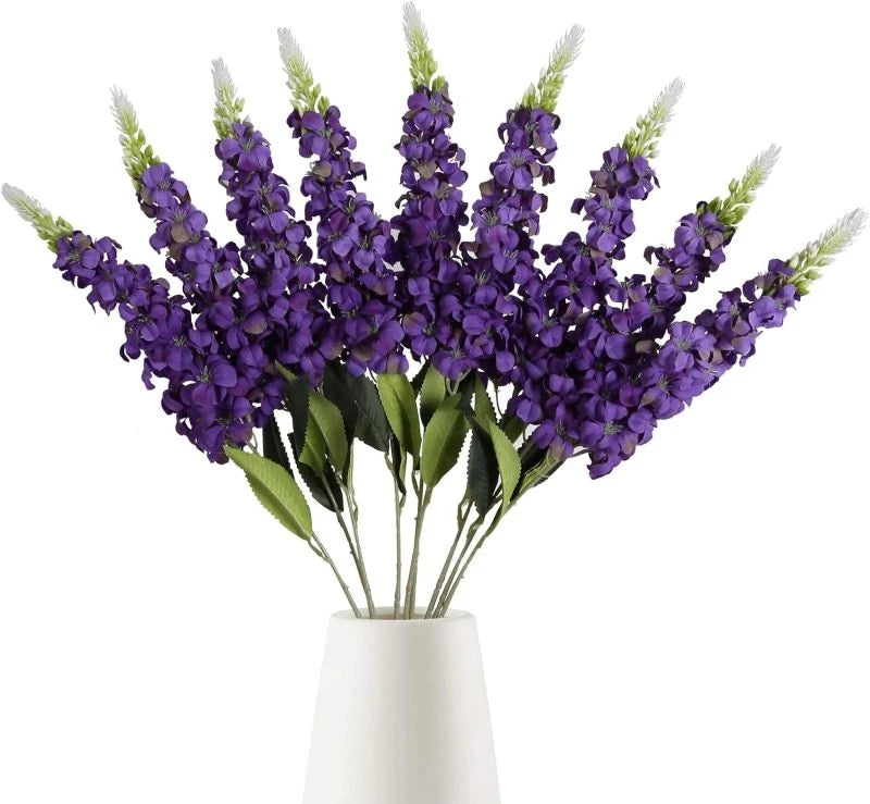 Artificial Silk Hyacinth Flowers – Wedding & Home Wall Decor Artificial Flower String Babs PURPLE 1pc
