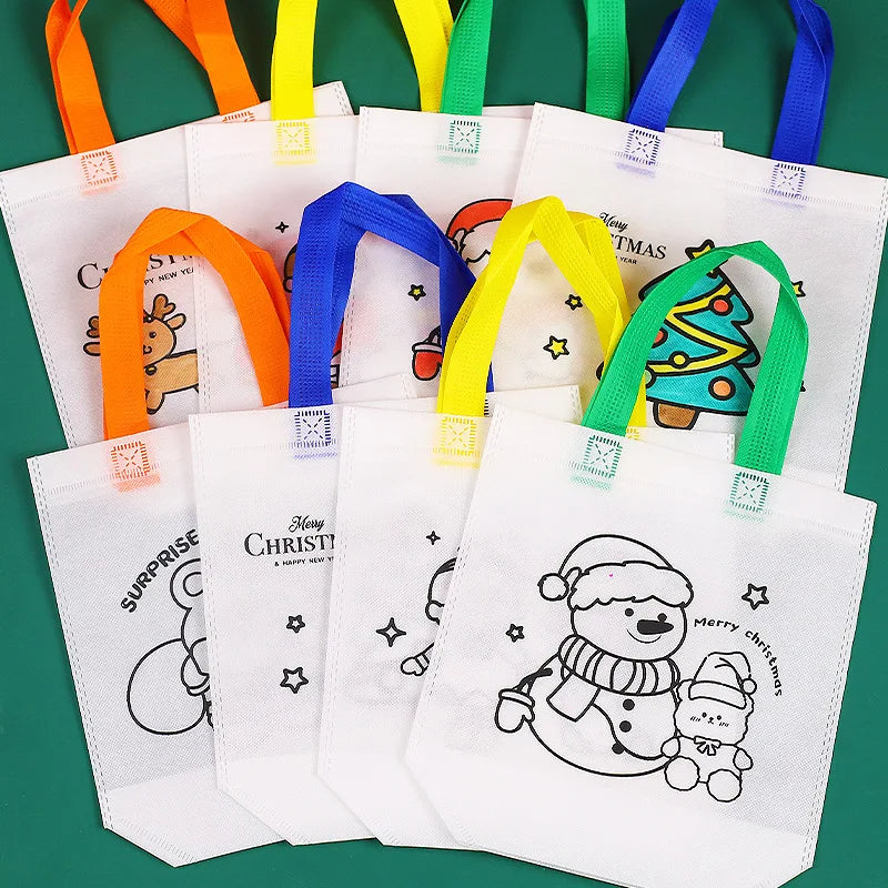 Kids DIY Coloring Graffiti Bag with Markers – Creative Gift Kids Craft Gift Set Babs
