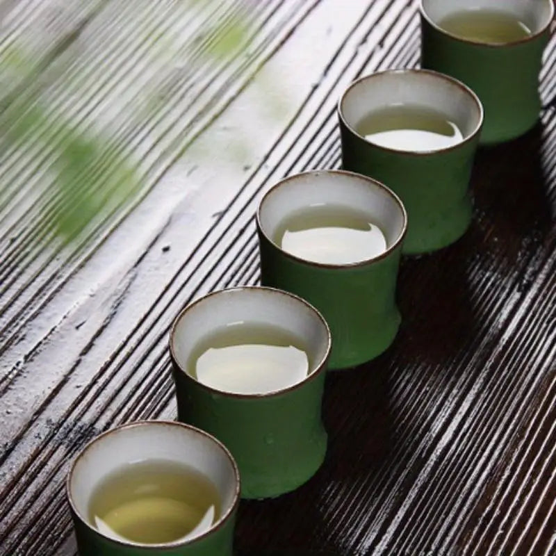 60ML Bamboo Joint Ceramic Tea Cup for Tea Ceremony Ceramic Tea Cup Babs