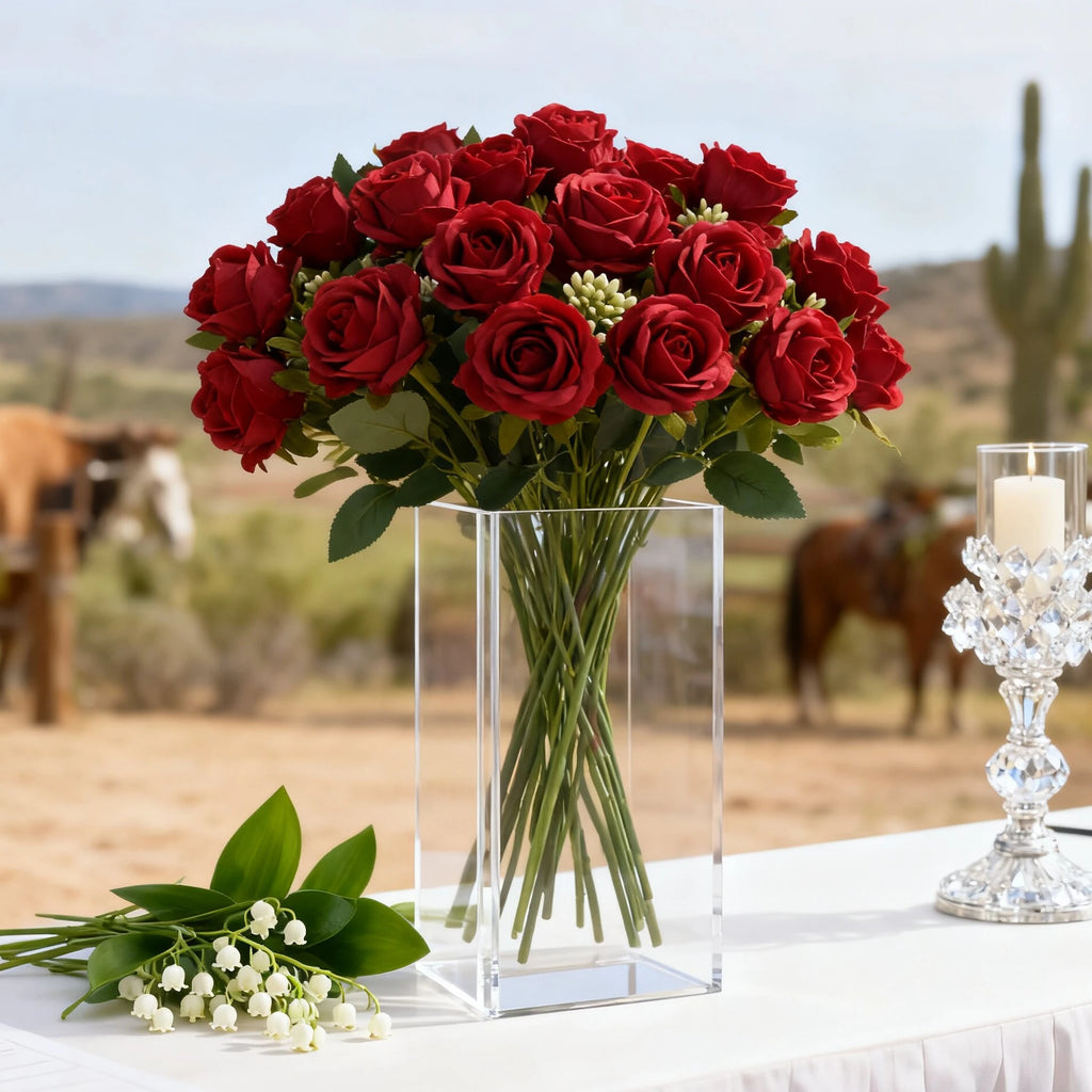 10-Head Silk Rose Bouquet – Wedding, Party & Home Décor Artificial Flower Bouquet Babs