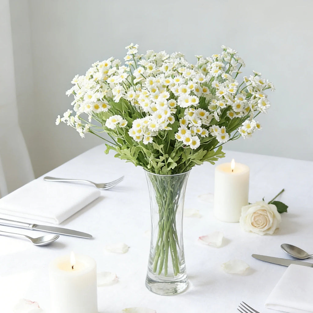 Artificial Silk Daisy Bouquet – Fake Flowers for Home & Wedding Artificial Flower Bouquet Babs