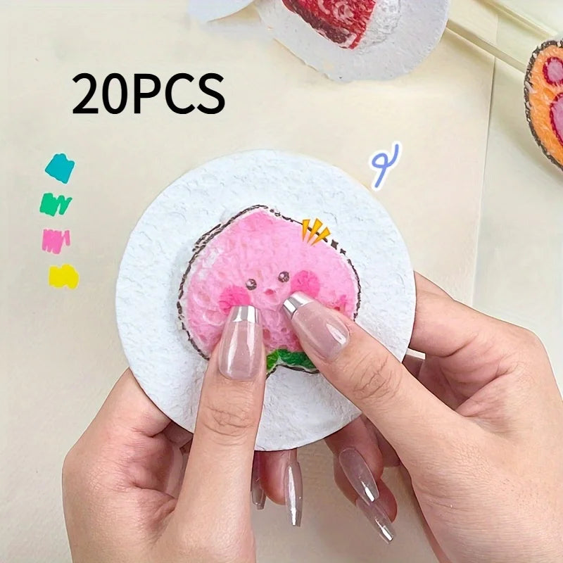 20pcs 3D Round Foam Explosion Board Paper – DIY Art Craft DIY Craft Paper Babs WHITE