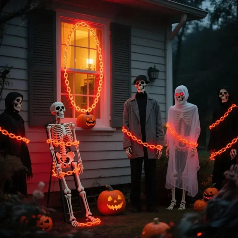 Halloween Ghost Lawn Chain Light Set – Garden Party Decor Halloween String Lights Babs