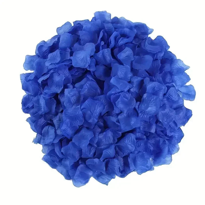 Artificial Silk Rose Petals – Wedding, Valentine's & Party Décor Artificial Flower Petals Babs Blue 3000PCS-(30Pcak)