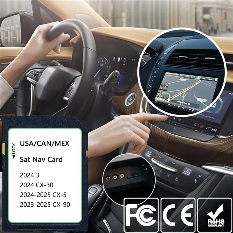 KMV66 EZ1B 2025 GPS Navigation SD Card for Mazda CX-5 CX-90 GPS Navigation SD Card Babs