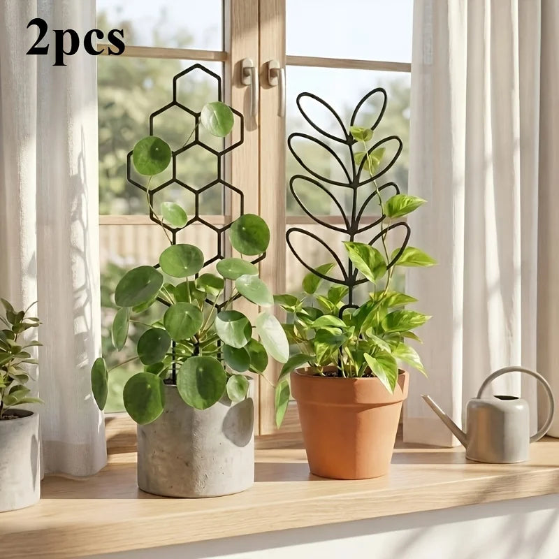 Indoor Plant Trellis Leaf Shape Climbing Support 1/2 Pack Plant Trellis Babs