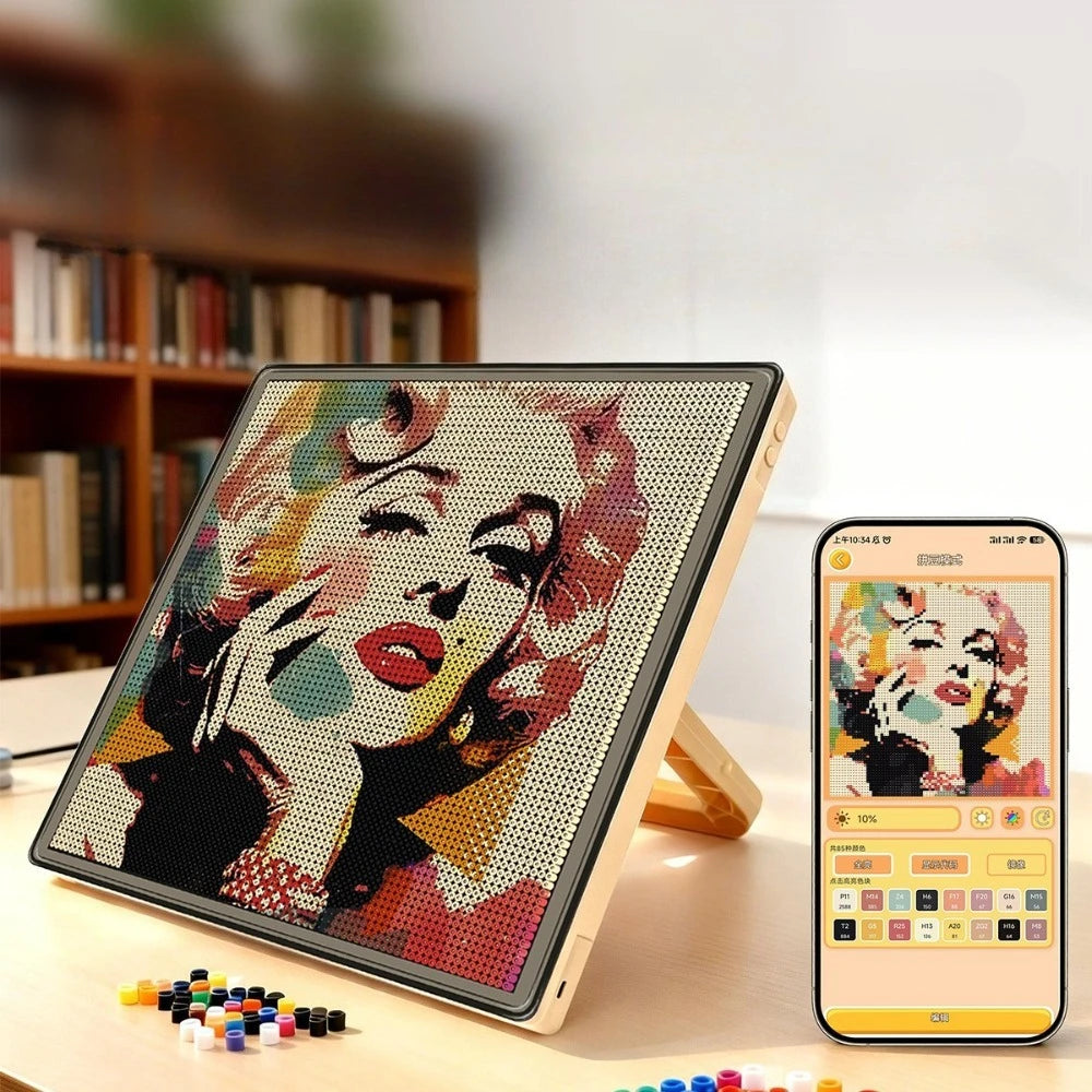 LED Smart Fuse Bead Pegboard – App-Guided DIY Pixel Art Set DIY Pixel Art Kit Babs