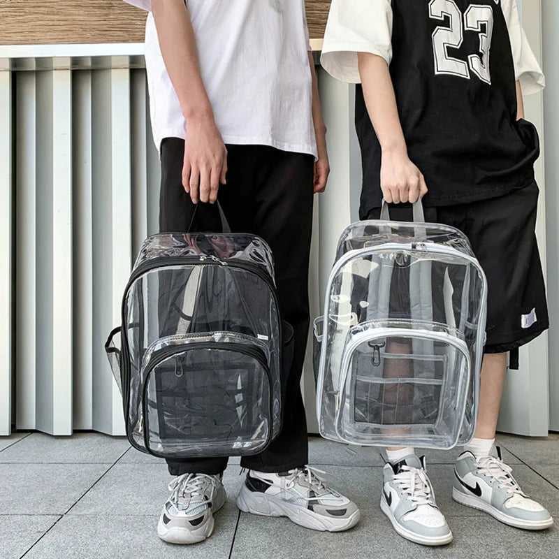 Waterproof Clear Backpack – Unisex Large Capacity Transparent Bag Clear Backpack Babs