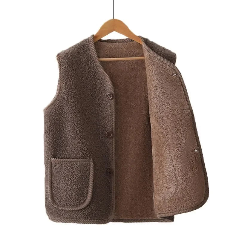 Women's Fleece Vest – Warm Plush-Lined Sleeveless Jacket Plus Size Fleece Vest Babs