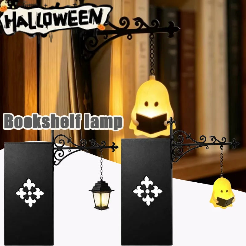 Halloween Ghost 3D Bookshelf Lamp – Cozy Reading Night Light Decorative Table Lamp Babs
