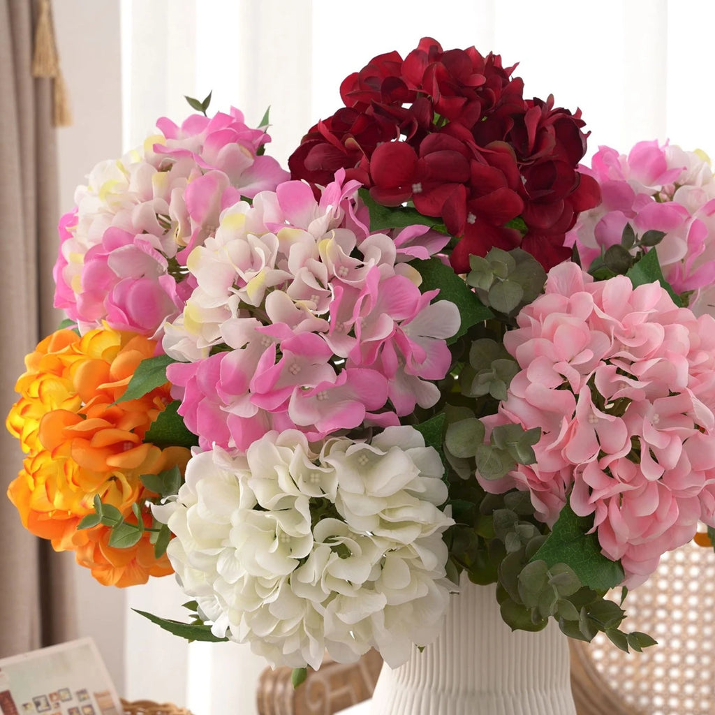 Silk Hydrangea Artificial Flowers – Wedding & Home Décor Artificial Flower Bouquet Babs