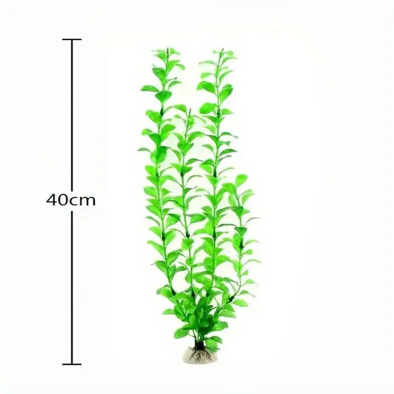 5pcs Artificial Aquarium Plants 40cm – Fish Tank Decorations Aquarium Plant Decor Babs