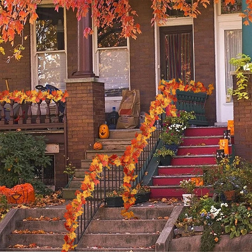Artificial Autumn Leaf Vine Garland – Wedding & Home Décor Artificial Flower Garland Babs