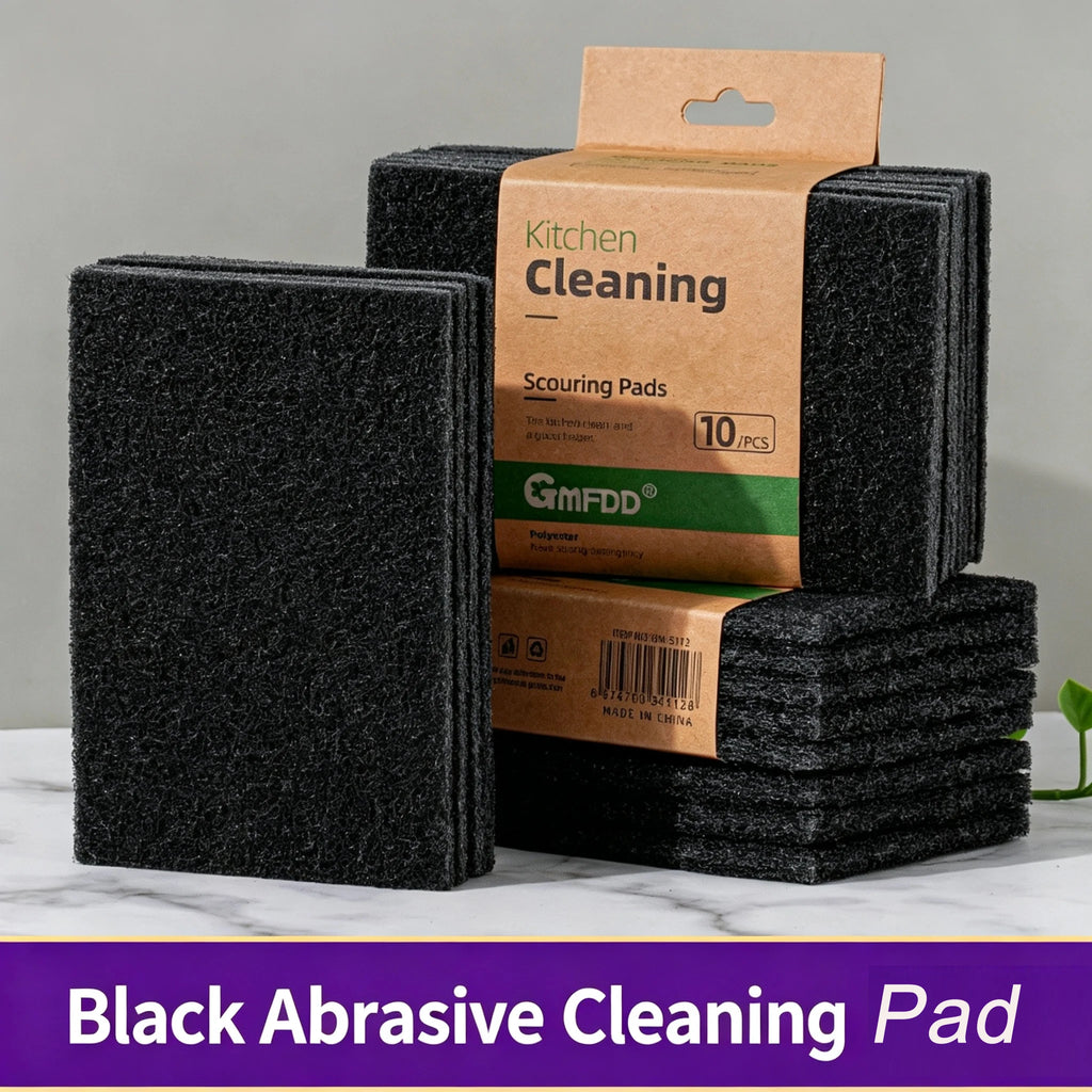 Scratch-Free Reusable Scrub Pads for Kitchen Pots & Pans Kitchen Scrub Pad Babs Black 10pcs