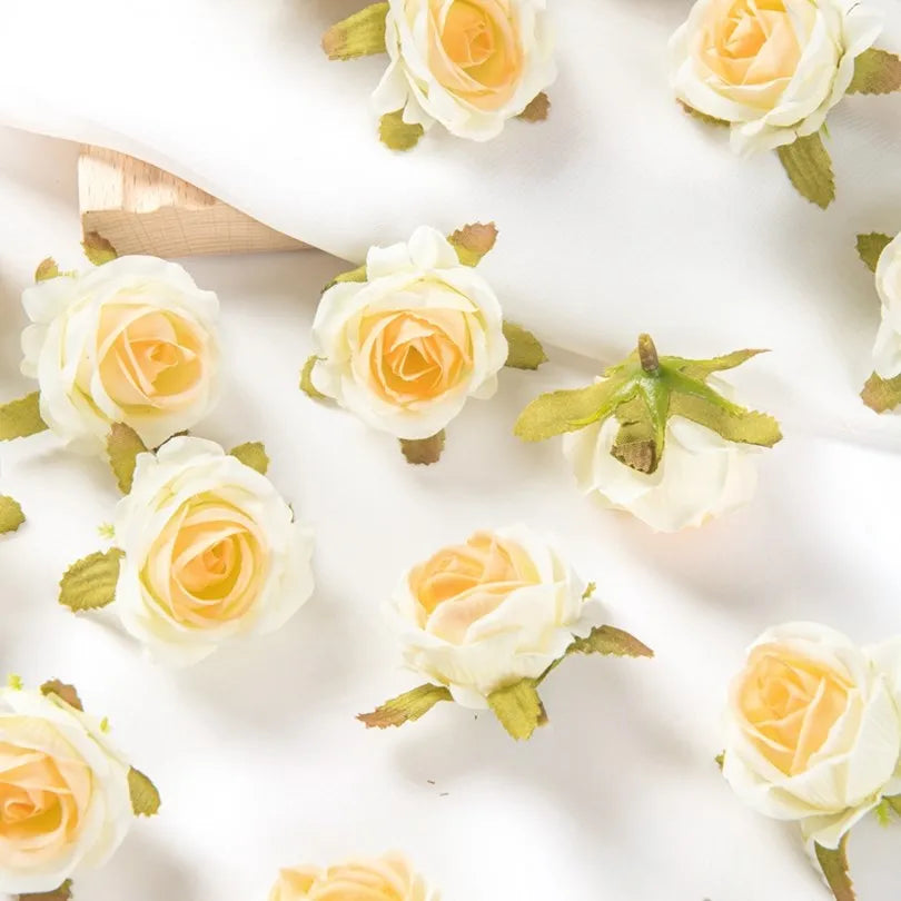 Silk Rose Buds Artificial Flowers 30/100pcs – Wedding & Decor Artificial Silk Flowers Babs colour 3 30pieces