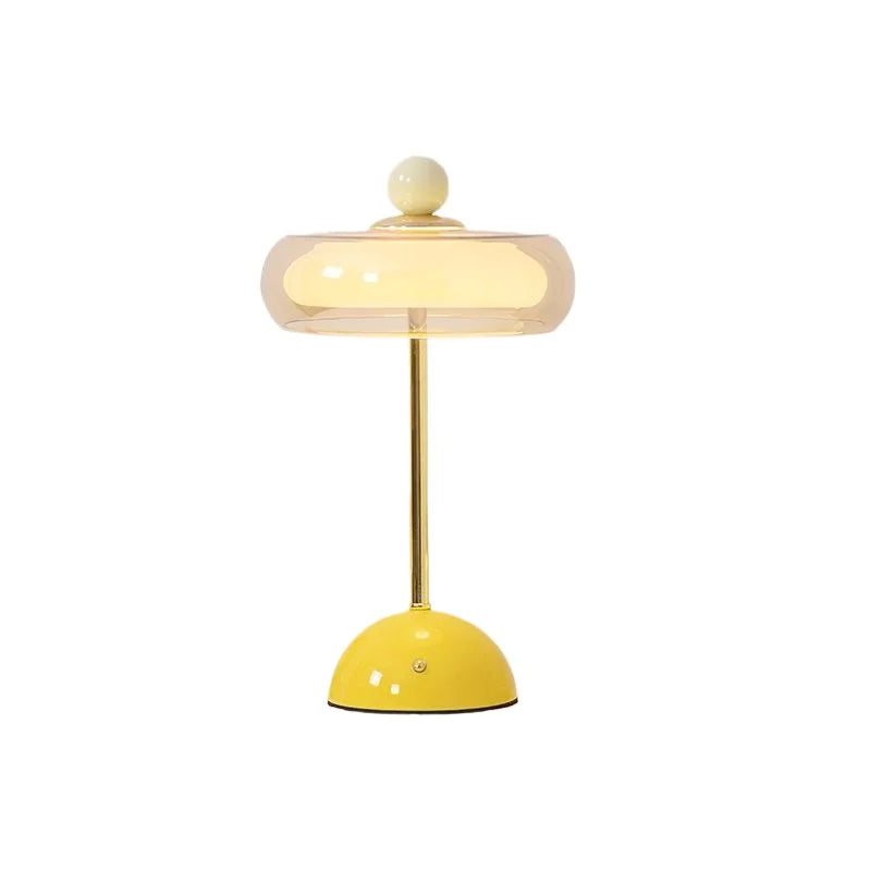 Vintage Mid-Century Table Lamp | Luxury Ambient Decor Light Decorative Table Lamp Babs yellow USB Type-C