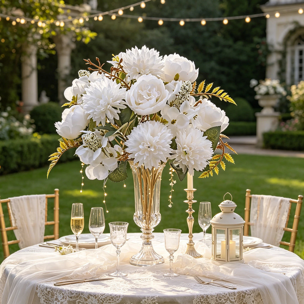 Silk Artificial Ball Chrysanthemum Flowers – Wedding & Home Decor Artificial Silk Flowers Babs