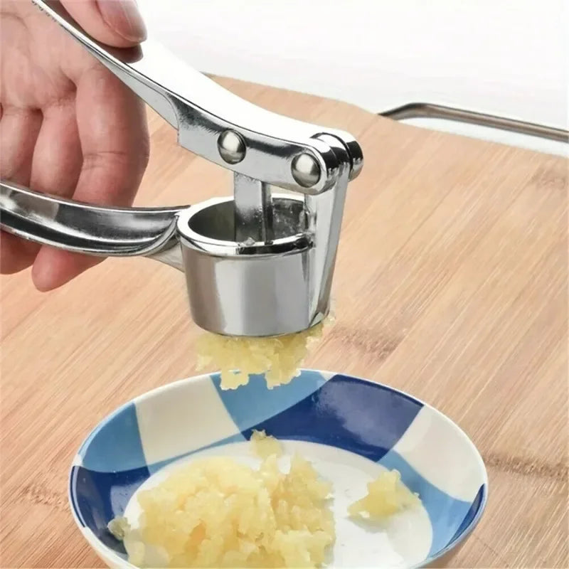 Heavy Duty Aluminum Garlic Press Multi-Tool 18cm – Restaurant Grade Garlic Press Tool Babs