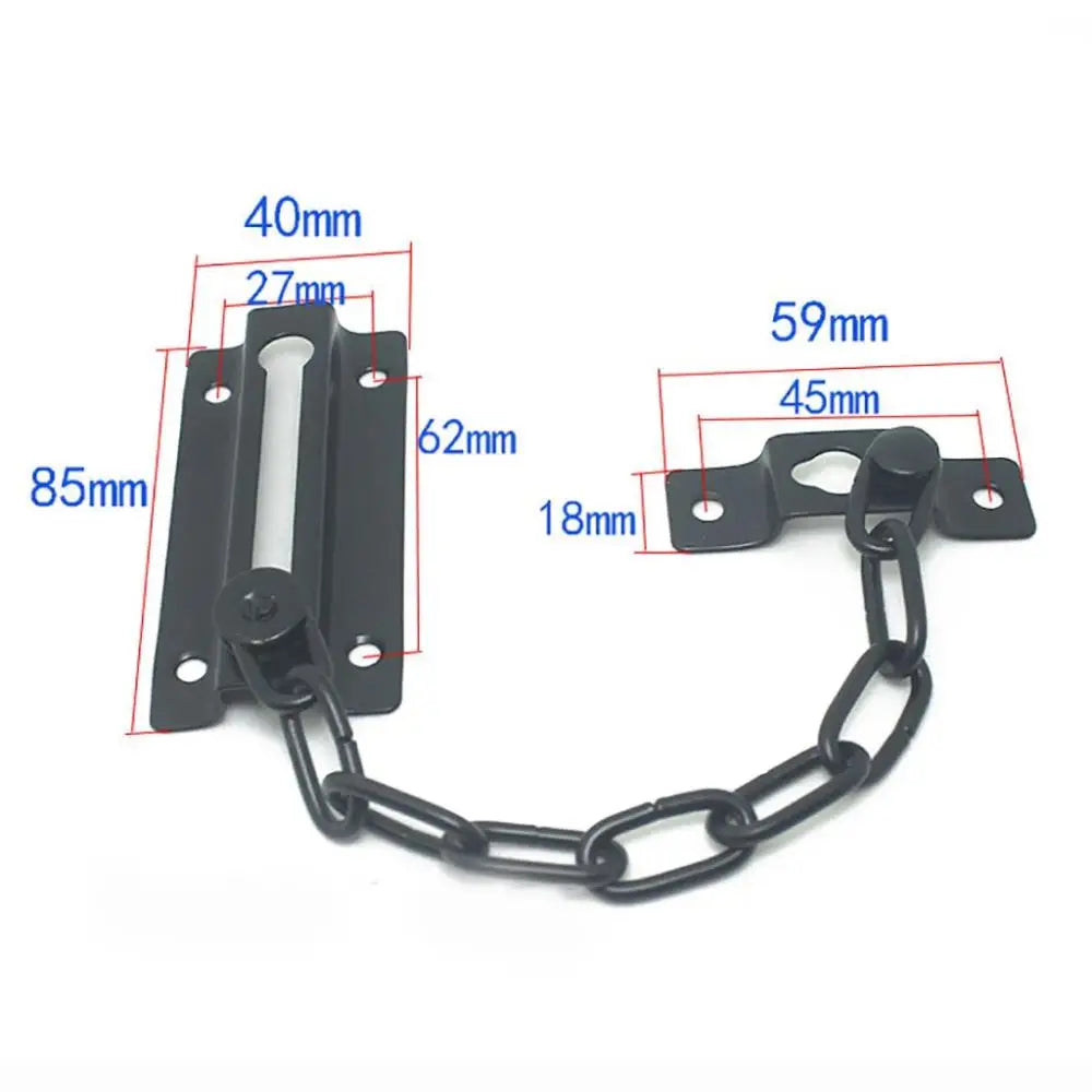 Steel Door Chain Bolt Lock Set – DIY Sliding Safety Guard Door Chain Lock Babs