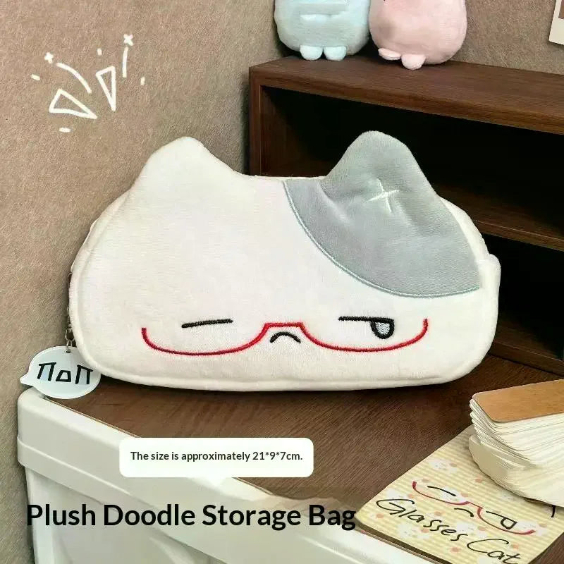 3D Crying Cat Plush Pencil Case – Large-Capacity Stationery Pouch Plush Pencil Case Babs