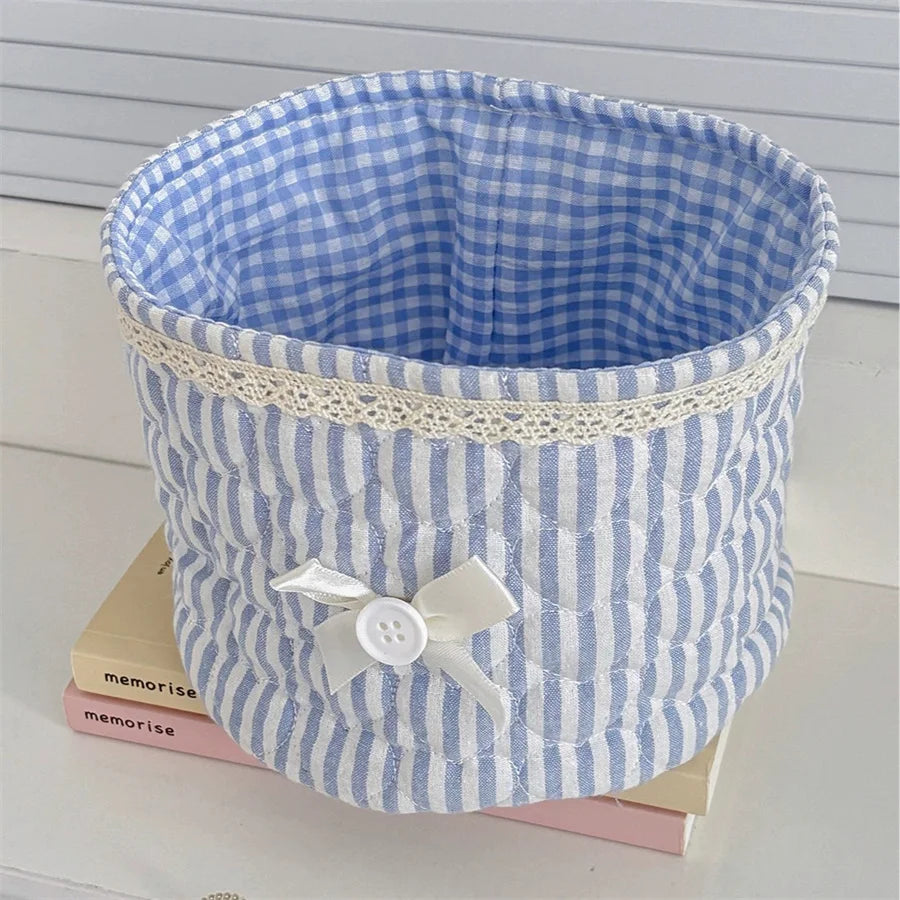 Sweet Lace Ballerina Blue Heart Storage Box – Desk Organizer Decorative Storage Box Babs