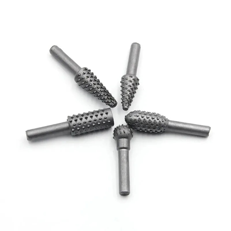 5pc Wolf Tooth Rotary File Set – DIY Woodworking Grinding Tools Rotary File Set Babs