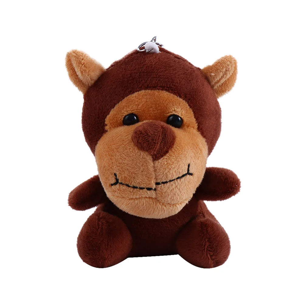 Jungle Animal Plush Keychain – Elephant & Tiger Stuffed Plush Keychain Babs monkey