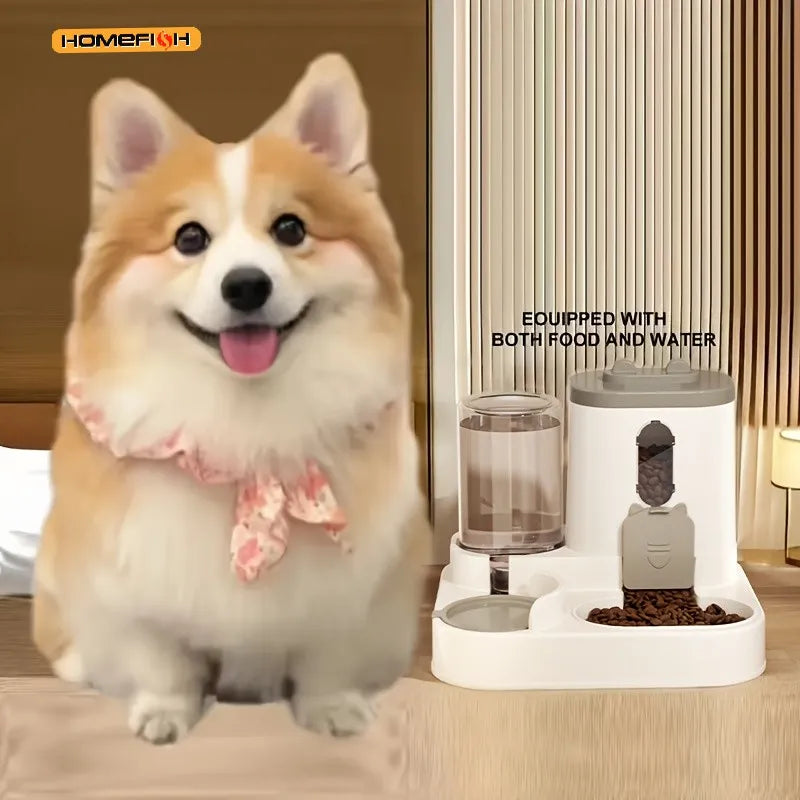 2-in-1 Automatic Cat Food & Water Dispenser | Pet Feeder Automatic Pet Feeder Babs