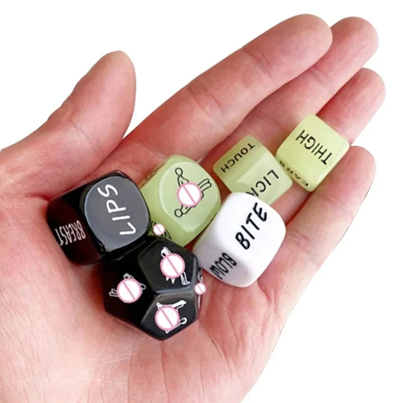 Noctilucent Couples Dice Set – Romantic Party Game Toy Couples Dice Game Babs