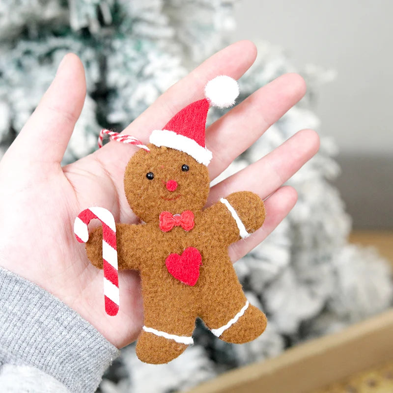 3-Pack Gingerbread Man Christmas Tree Hanging Ornaments Christmas Ornament Set Babs