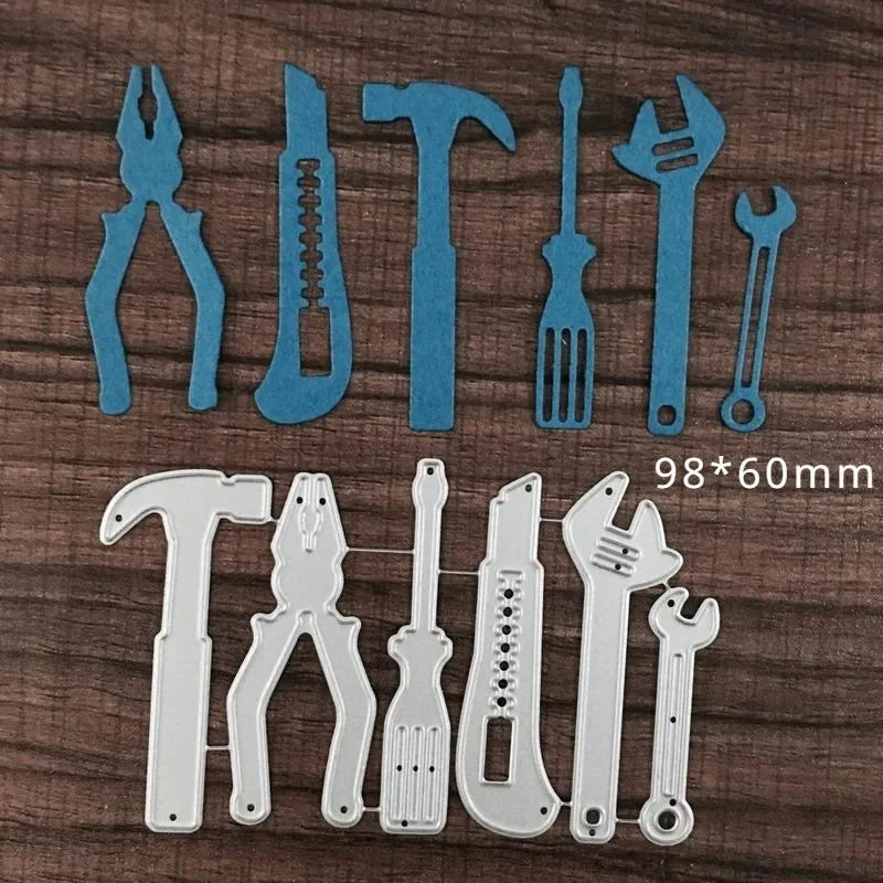 Tool Metal Cutting Dies – Wrench Hammer Screwdriver Scrapbooking Craft Cutting Dies Babs A