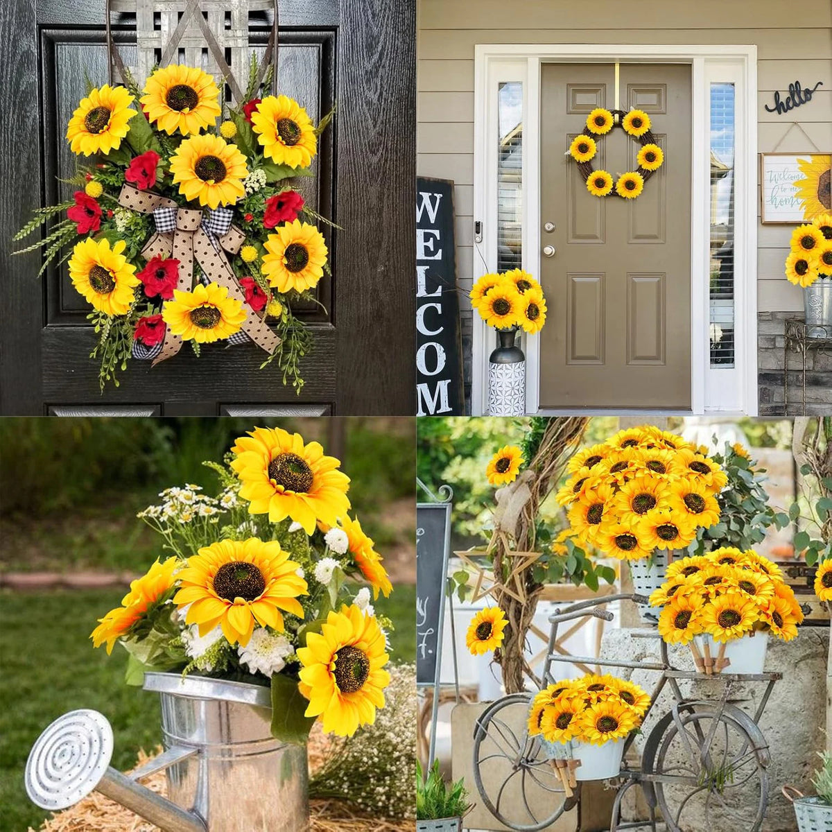 Artificial Silk Sunflowers – Wedding, Home & Garden Décor Artificial Silk Flowers Babs