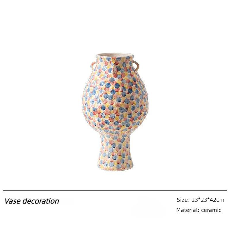 Modern Ceramic Vase – Colorful Decorative Tabletop Flower Bottle Decorative Ceramic Vase Babs High