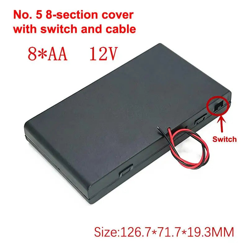 AA Battery Holder 1–4 Slot DIY Case with Leads | HUXUAN Battery Holder Case Babs A6