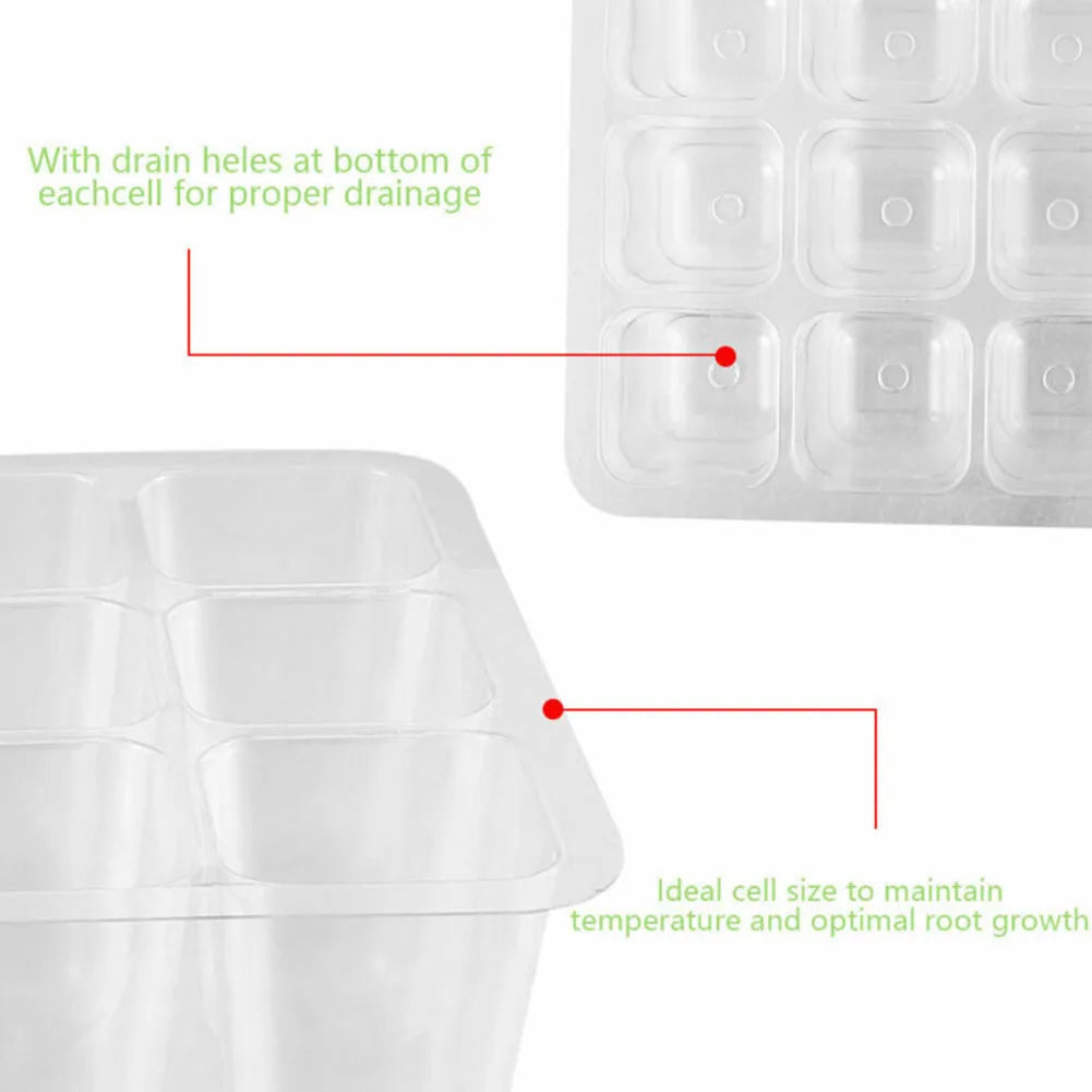 4-Pack Mini Indoor Greenhouse Propagation Trays – 12-Cell Seed Propagation Tray Babs