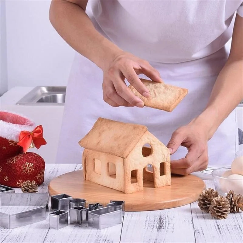 10pc Stainless Steel Christmas Cookie Cutters Set – Gingerbread Cookie Cutter Set Babs