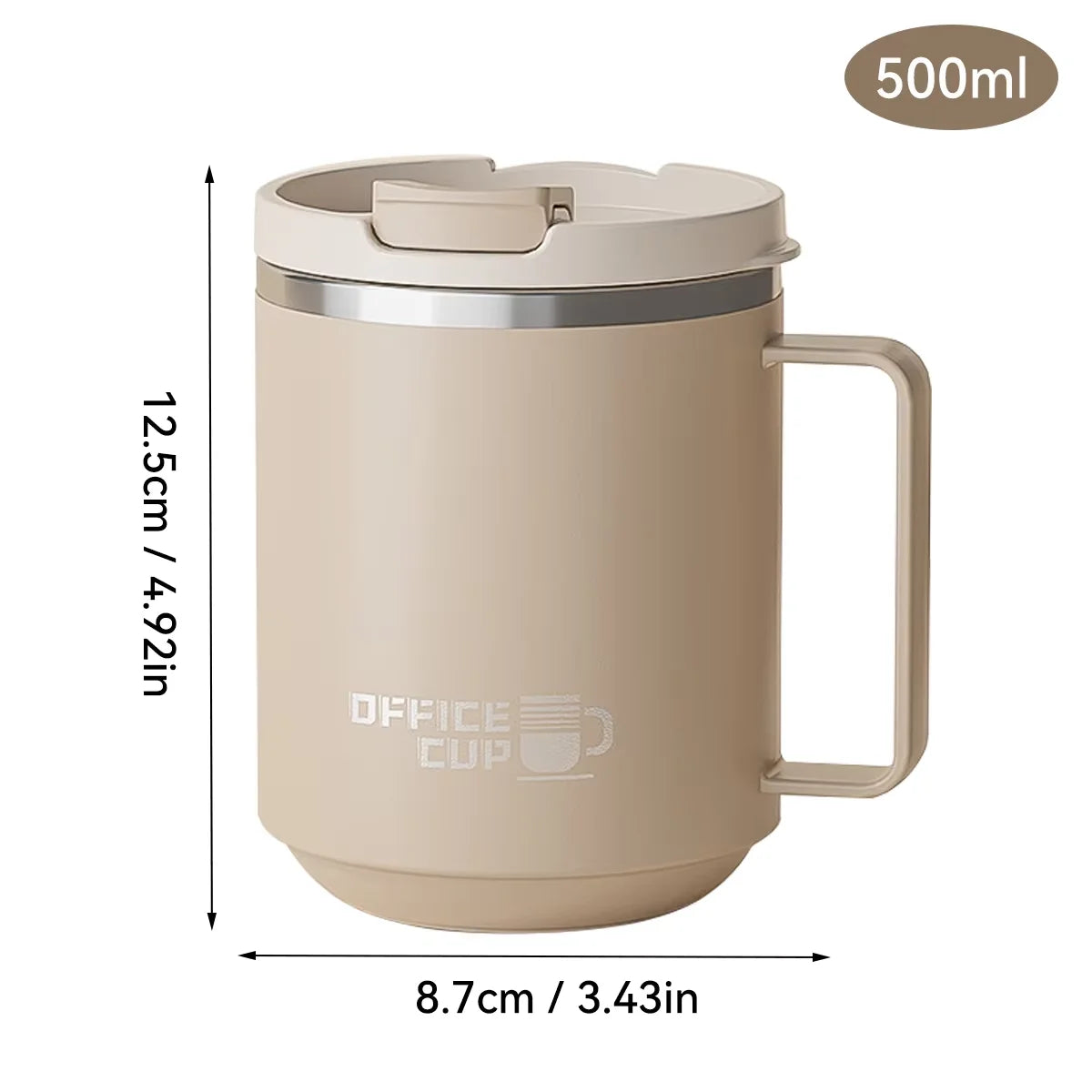 Double Wall Stainless Steel Travel Mug – Leak-Proof & Insulated Insulated Travel Mug Babs Khaki 401-500ml