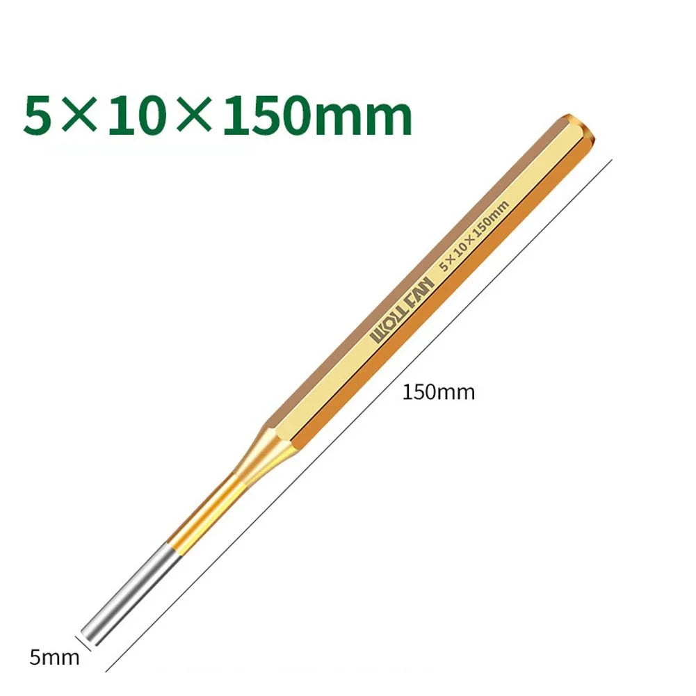 Brass Roll Pin Punch Set 2–10mm | Heavy-Duty Chisel Tool Brass Punch Set Babs 5mm