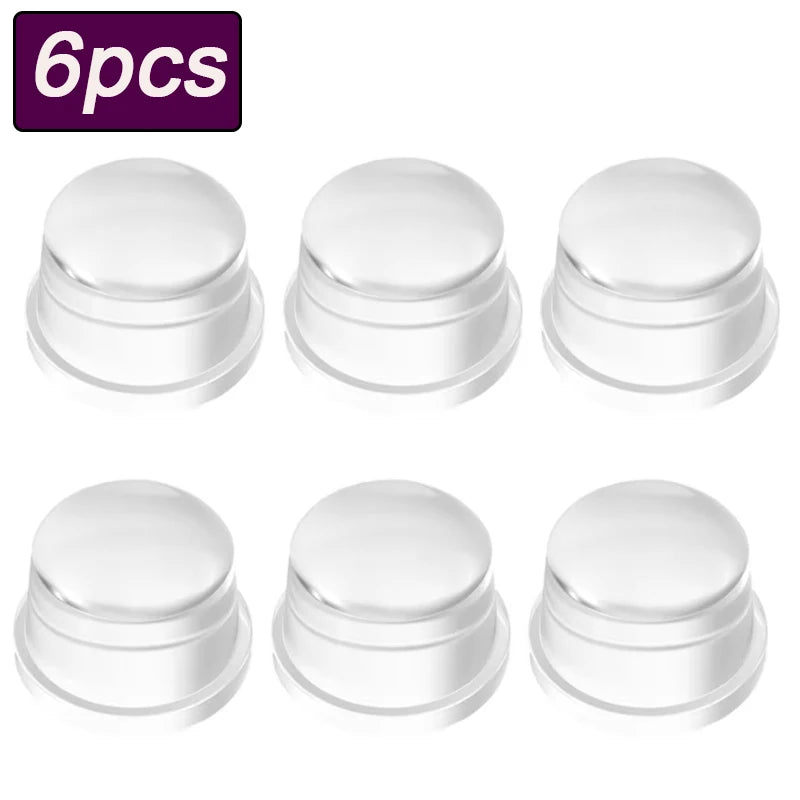 Transparent Silicone Door Stopper Wall Protector Bumper Pad Door Stopper Bumper Babs B-6pcs