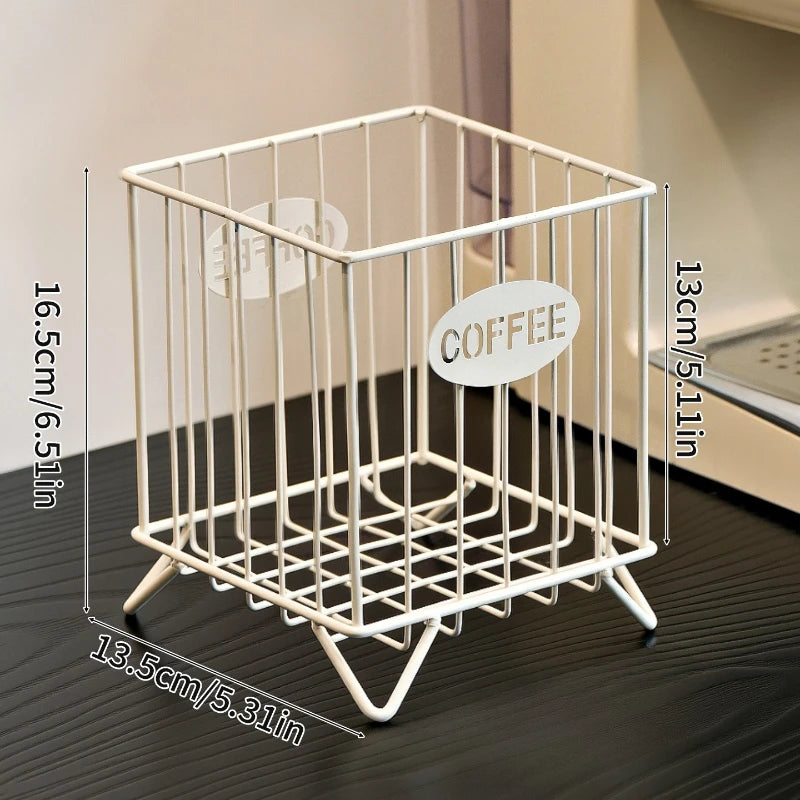 Metal Fruit & Storage Basket – Multifunction Home Organizer Storage Basket Babs White