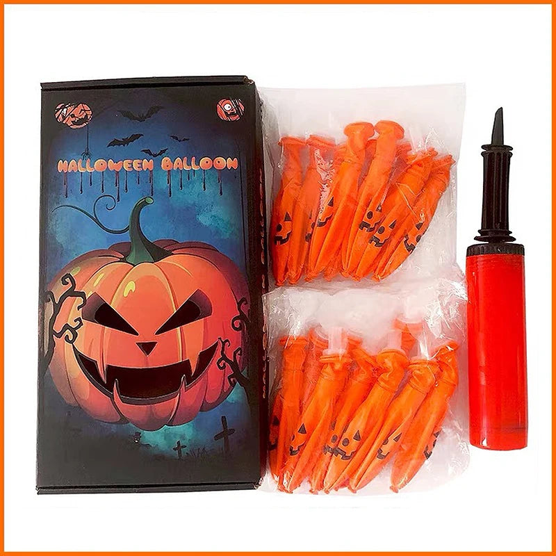 5pcs Luminous Halloween Pumpkin Balloons – Glowing Party Decor Halloween Balloons Babs