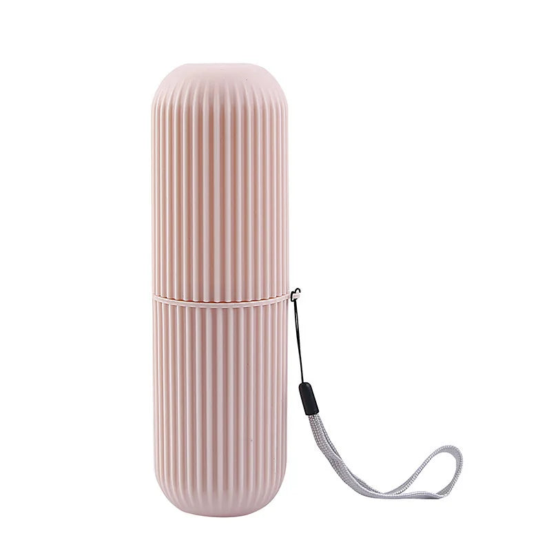 Travel Toothbrush & Toothpaste Holder Case – Portable Storage Box Toothbrush Travel Case Babs Pink