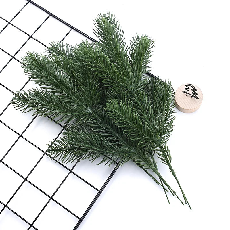 Artificial Pine Needle Branches 20/50pcs – Christmas DIY Decor Artificial Pine Sprigs Babs